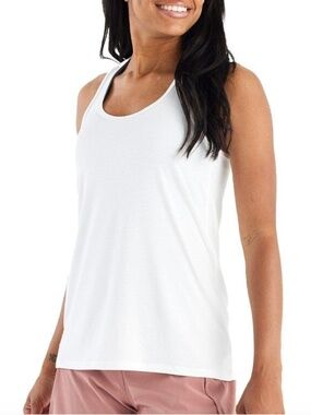 Free Fly Women's White Motion Racerback Tank - Size M
